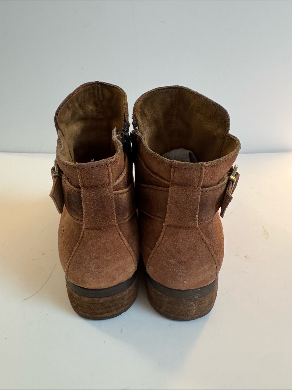 Born Women's Suede Ankle Boots in Brown - Classic Buckle Strap - Picture 8 of 14